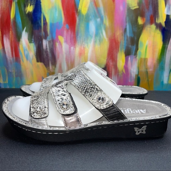 Alegria Venus Pewter Gleam Sandals - Picture 1 of 7
